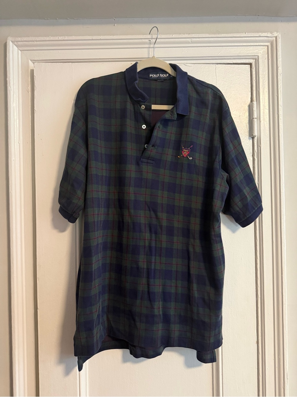 Ralph Lauren Green and Navy Tartan Polo